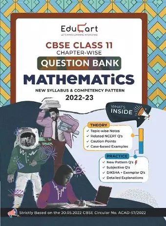 Educart CBSE Class 11 MATHS Question Bank Book for 2022-23 (Includes Chapter wise Theory & Practice Questions 2023) cover