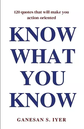 Know What You Know cover