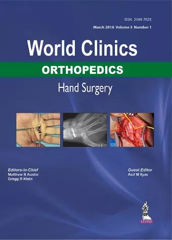 World Clinics: Orthopedics: Hand Surgery cover