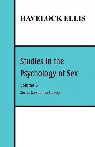 Studies in the Psychology of Sex cover