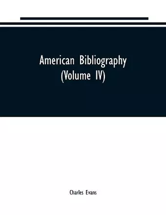 American bibliography cover