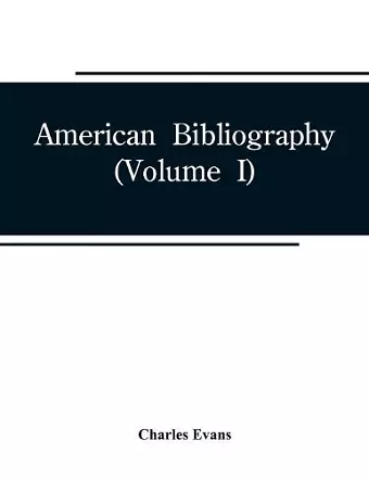 American bibliography cover