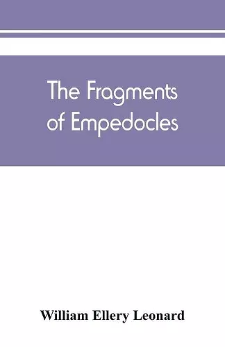 The fragments of Empedocles cover