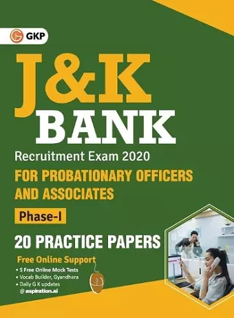 J & K Bank 2020 Probationary Officers & Associates Ph I - 20 Practice Papers cover