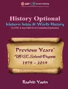 History Optional - Modern India & World History - Previous Year's Upsc Solved Papers 1979-2019 cover