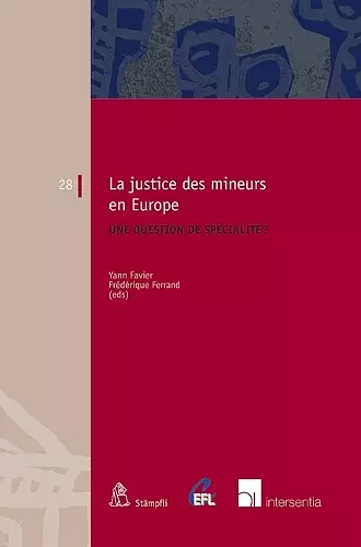 La Justice Des Mineurs En Europe cover