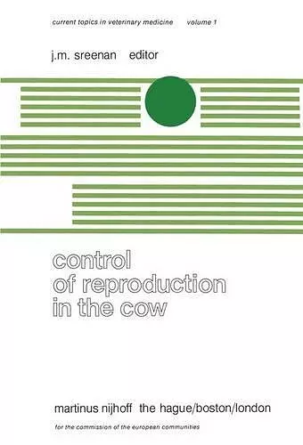 Control of Reproduction in the Cow cover