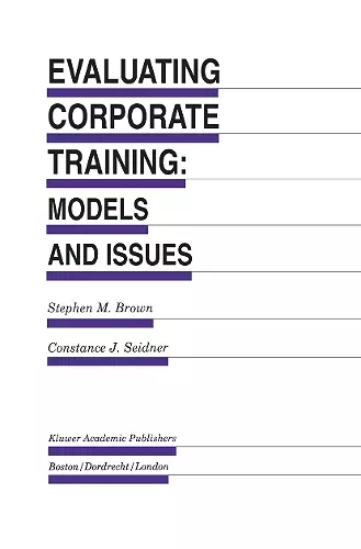 Evaluating Corporate Training: Models and Issues cover