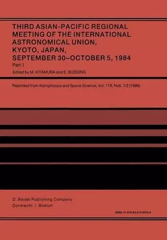 Third Asian-Pacific Regional Meeting of the International Astronomical Union cover