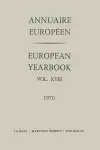 Annuaire Européen / European Yearbook cover