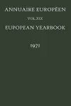 Annuaire Européen / European Yearbook cover