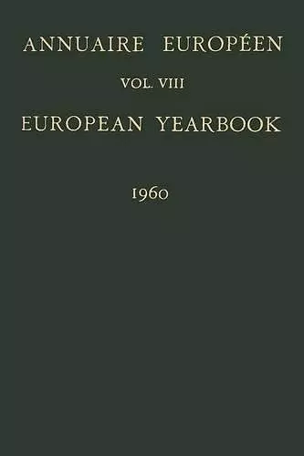 Annuaire Européen / European Yearbook cover