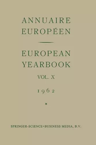 Annuaire Européen cover