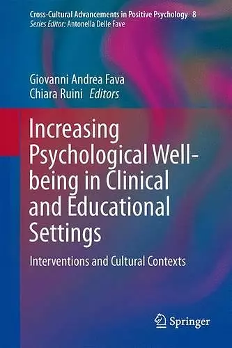 Increasing Psychological Well-being in Clinical and Educational Settings cover