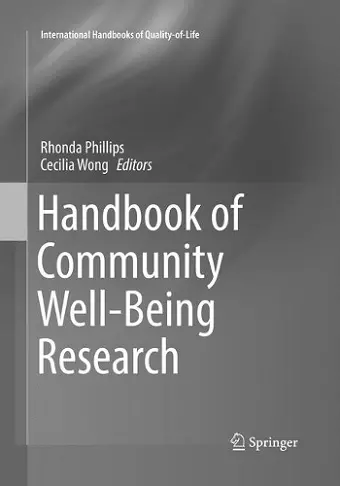 Handbook of Community Well-Being Research cover