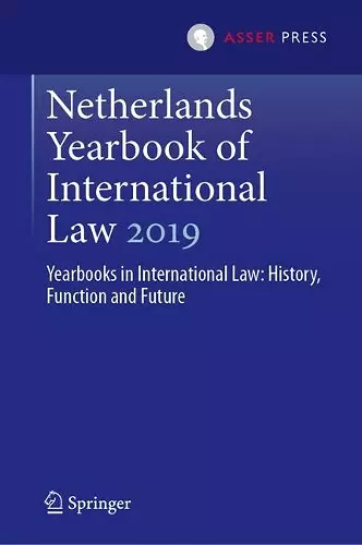 Netherlands Yearbook of International Law 2019 cover
