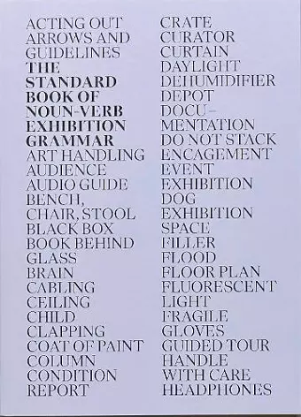 The Standard Book of Noun-Verb Exhibition cover