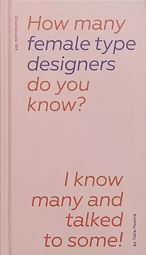 How many female type designers do you know? cover