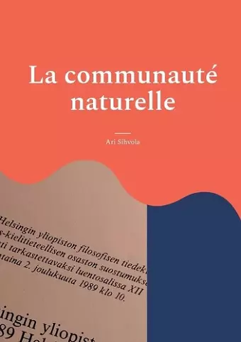 La communauté naturelle cover