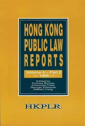 Hong Kong Public Law Reports V 4 Part 2 cover
