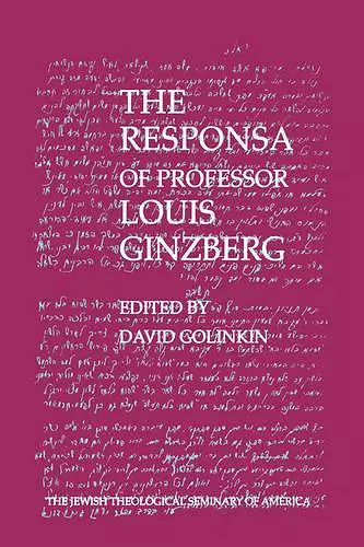 The Responsa of Professor Louis Ginzberg cover