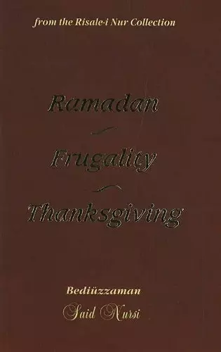 Ramadam, Frugality, Thanksgiving cover