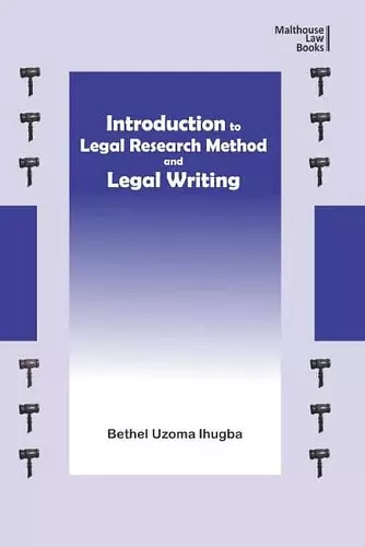 Introduction to Legal Research Method and Legal Writing cover