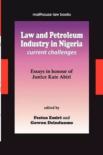 Law and Petroleum Industry in Nigeria cover