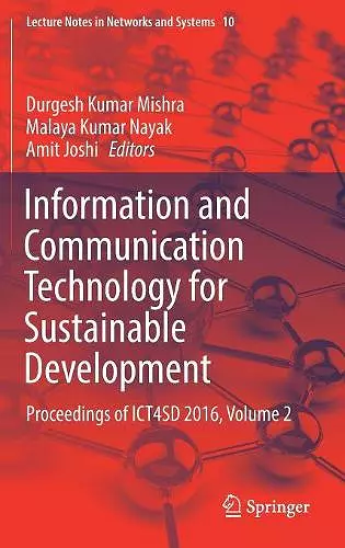 Information and Communication Technology for Sustainable Development cover