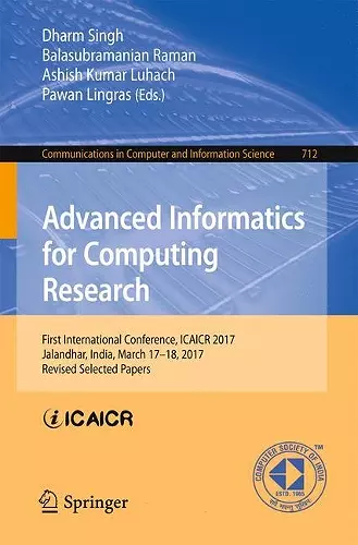 Advanced Informatics for Computing Research cover