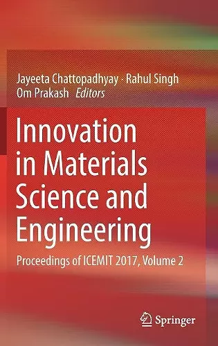 Innovation in Materials Science and Engineering cover