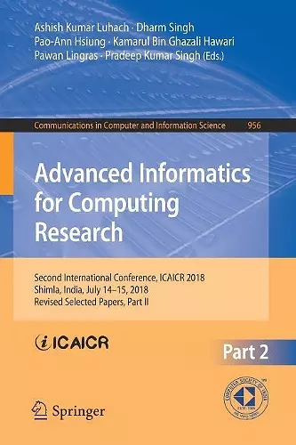 Advanced Informatics for Computing Research cover