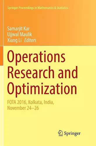 Operations Research and Optimization cover