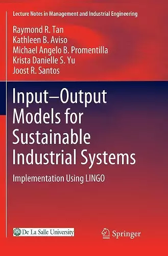 Input-Output Models for Sustainable Industrial Systems cover