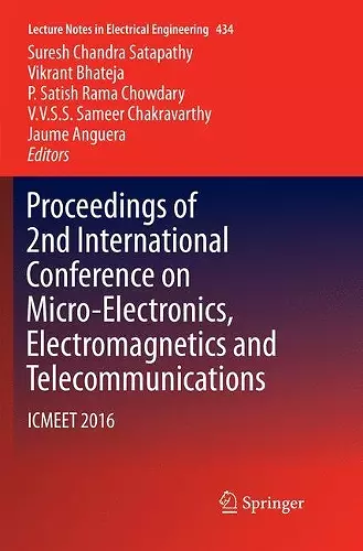Proceedings of 2nd International Conference on Micro-Electronics, Electromagnetics and Telecommunications cover