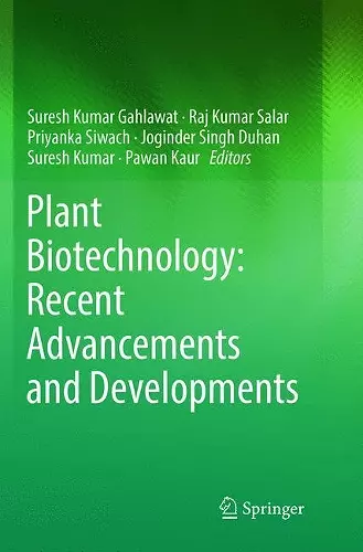Plant Biotechnology: Recent Advancements and Developments cover