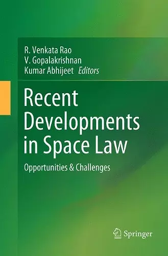 Recent Developments in Space Law cover