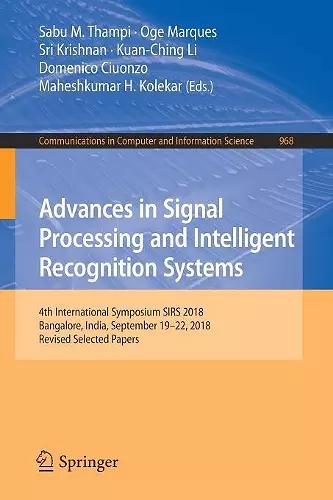 Advances in Signal Processing and Intelligent Recognition Systems cover