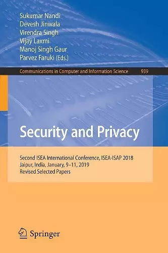 Security and Privacy cover