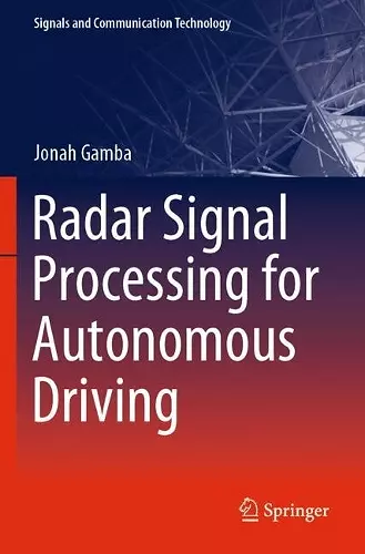 Radar Signal Processing for Autonomous Driving cover