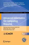 Advanced Informatics for Computing Research cover