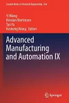 Advanced Manufacturing and Automation IX cover