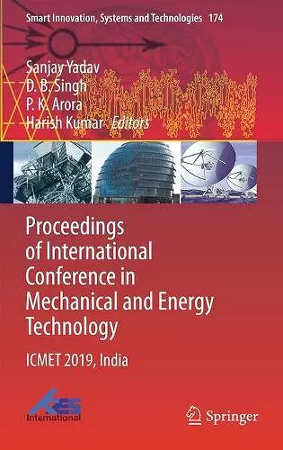 Proceedings of International Conference in Mechanical and Energy Technology cover