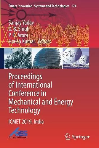 Proceedings of International Conference in Mechanical and Energy Technology cover