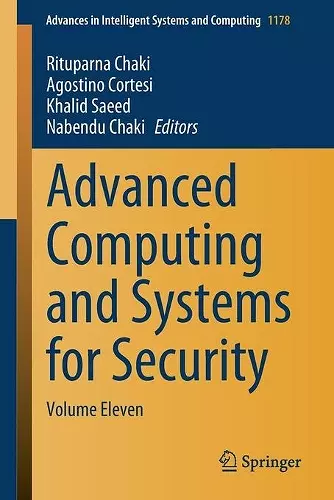 Advanced Computing and Systems for Security cover