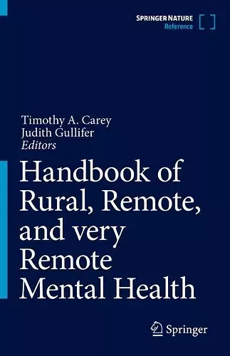 Handbook of Rural, Remote, and very Remote Mental Health cover