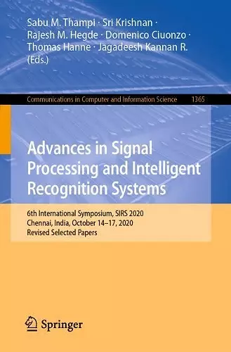 Advances in Signal Processing and Intelligent Recognition Systems cover