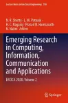 Emerging Research in Computing, Information, Communication and Applications cover