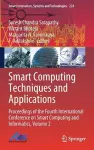 Smart Computing Techniques and Applications cover