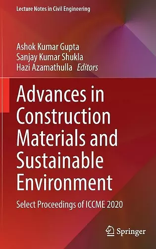 Advances in Construction Materials and Sustainable Environment cover